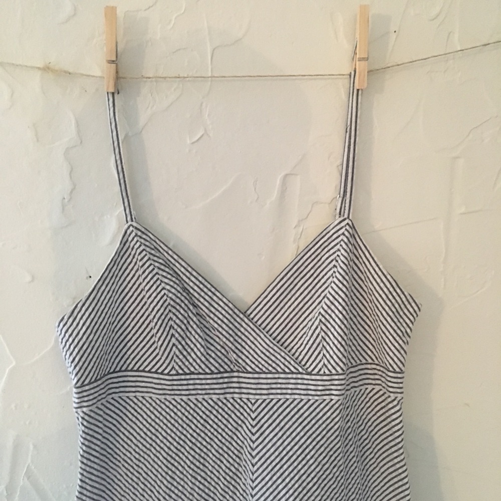 SEERSUCKER SPAGHETTI STRAP DRESS